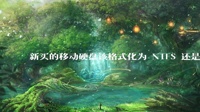 新买的移动硬盘该格式化为 NTFS 还是 exFAT？